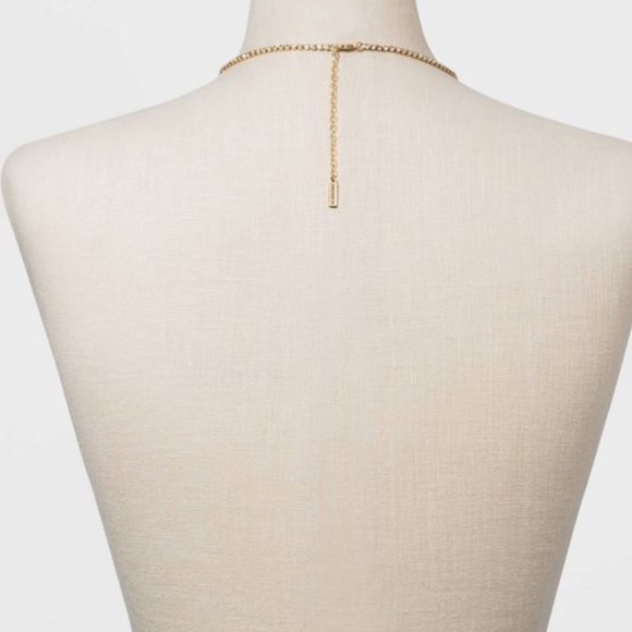 BaubleBar NWT Crystal Baguette Collar Necklace - Gold - Picture 3 of 9